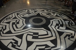 Tile Floor in Hoover Dam Power Plant. Laid by Italian Craftsmen Photo Credit: ams