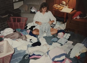 Folding laundry